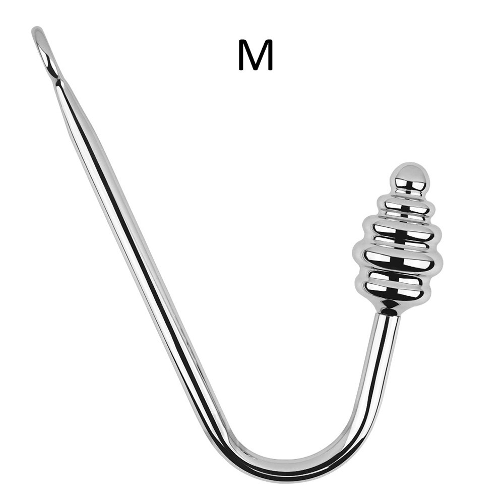 S M L Stainless Steel Butt Plug Anal Sex Toys Anal Hook with Balls