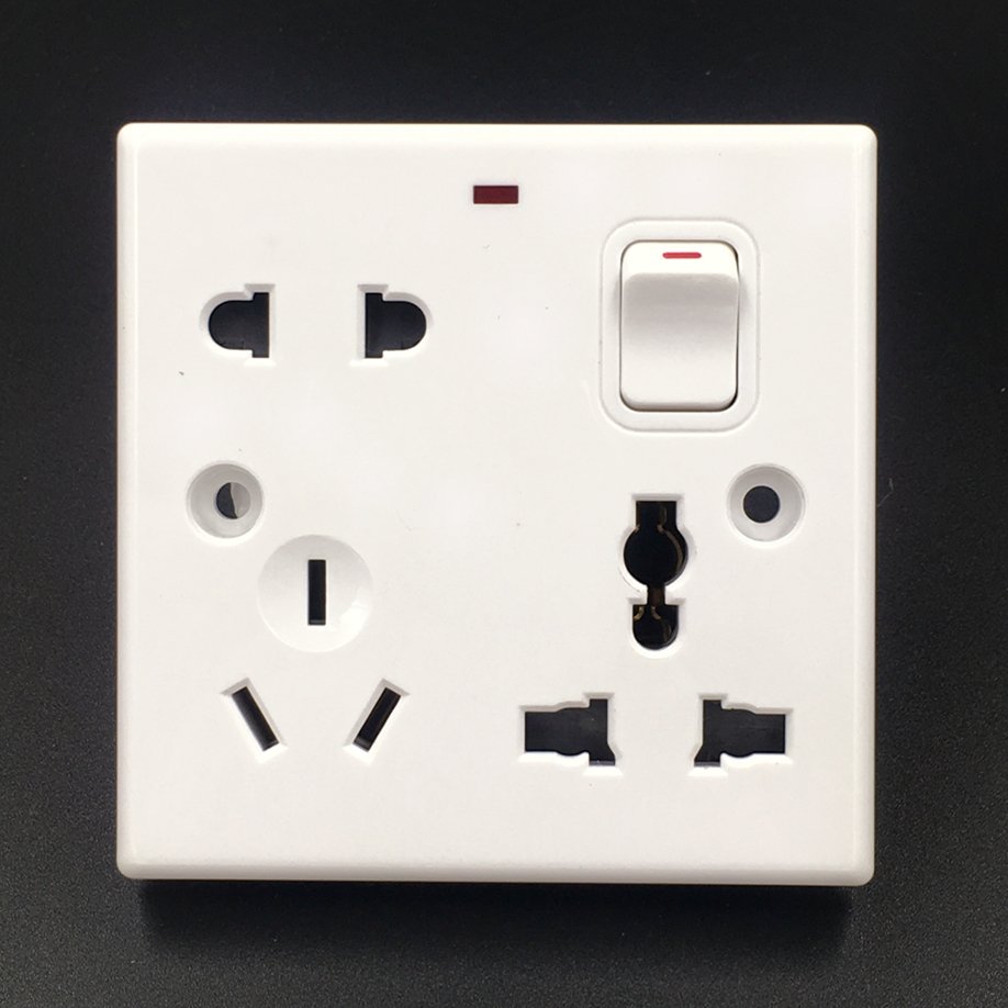 JN Bangladesh Chittagong Wall Switch Plug Socket Plate Outlet 6 pin Universal Socket 8 pin Multi function socket