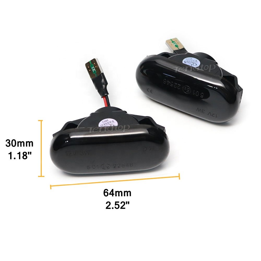 Sequential Turn Blinker Side Marker Signal lights For Nissan Tiida C11 Note E11 Micra K12 NP300 Navara D40 Qashqai J10 LED lamp