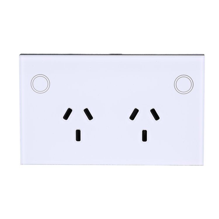 Touch Sense Glass Panel GPO Power Point WIFI Wall Socket Mobile Control Compatible Alexa and Google Home