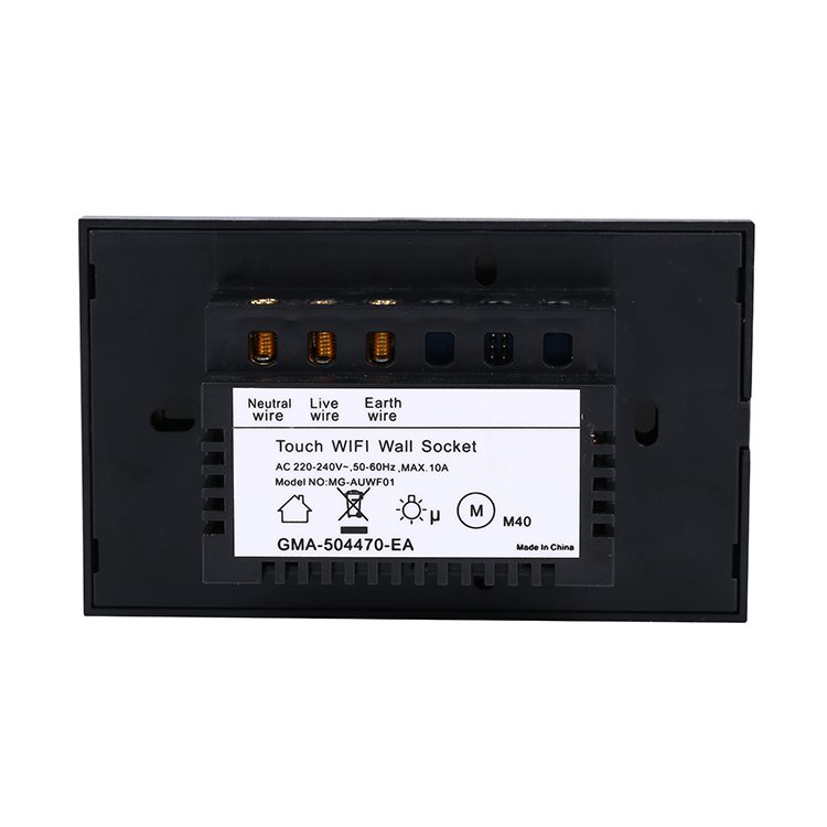 Touch Sense Glass Panel GPO Power Point WIFI Wall Socket Mobile Control Compatible Alexa and Google Home