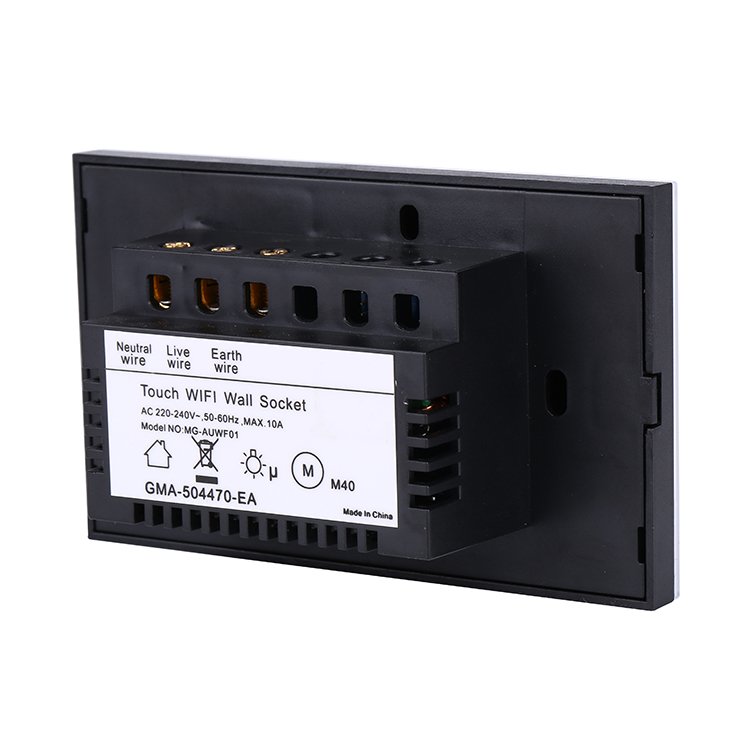 Touch Sense Glass Panel GPO Power Point WIFI Wall Socket Mobile Control Compatible Alexa and Google Home