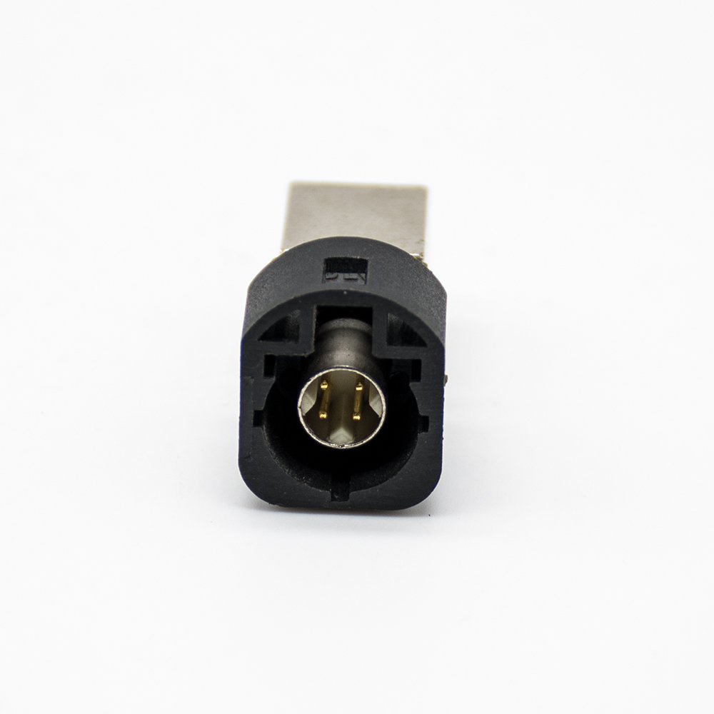 FAKRA and HSD Plug Connections 4 pin HSD A Connector Right Angle Through Hole PCB