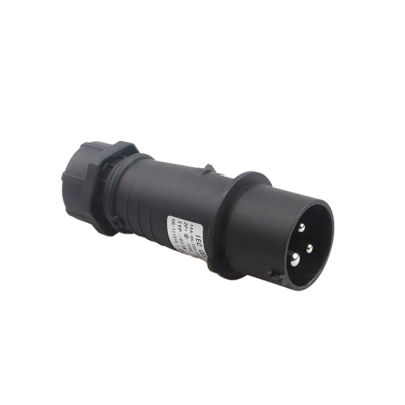 IP44 waterproof industrial plug socket 3-core 16A black stage lighting male and female power plug socket set