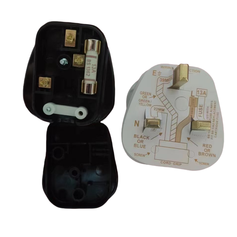 BS1363A Standard 3A 5A 7A 10A 13A Fused UK Assembly Electric Plug Connect To AC Power Cord For Home Appliance