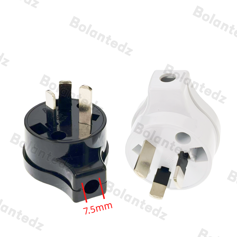 AU wiring Plug Type-I 3 Flat Pins 10A 250V Self assembling detachable Power Connector Electric 45 degree Bend For Australia