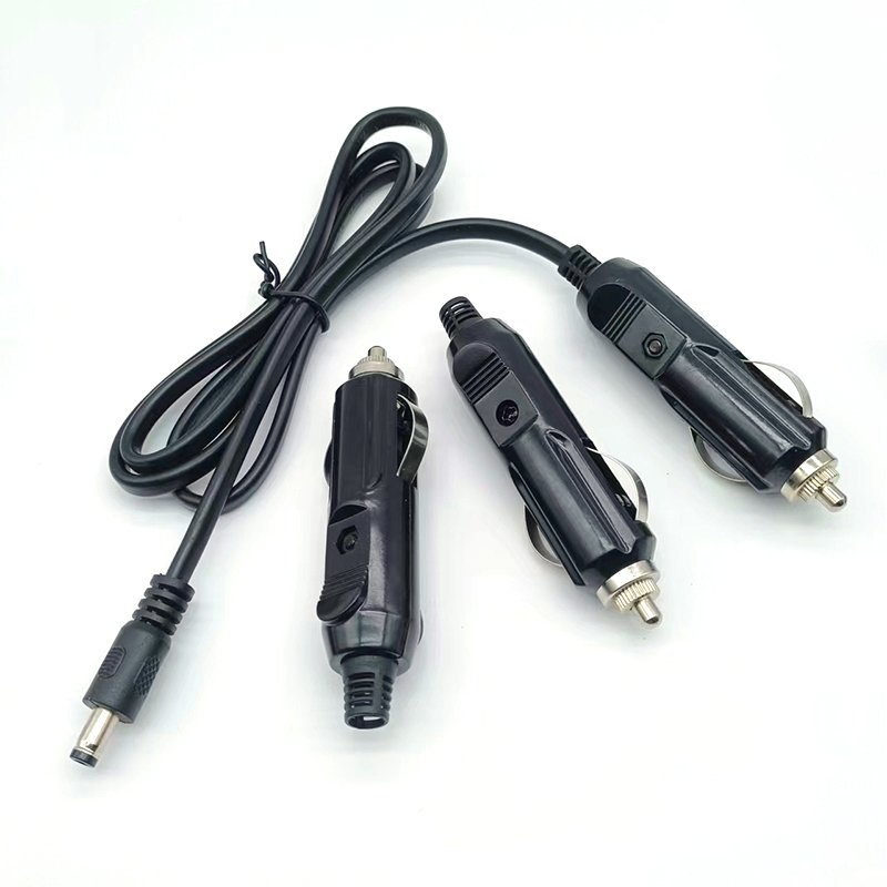 12-24V Car Cigarette Lighter with Charging Cable DC 5.5x2.1mm male Plug