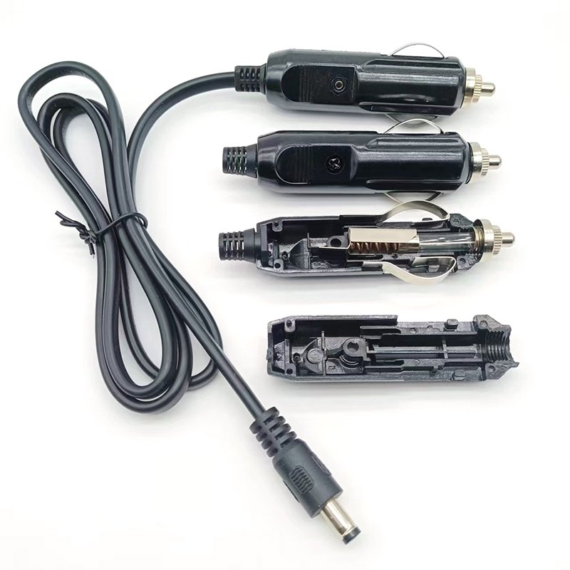 12-24V Car Cigarette Lighter with Charging Cable DC 5.5x2.1mm male Plug
