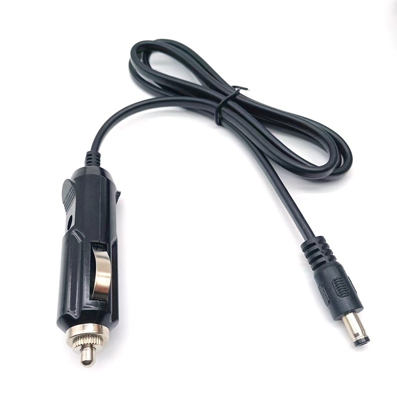 12-24V Car Cigarette Lighter with Charging Cable DC 5.5x2.1mm male Plug