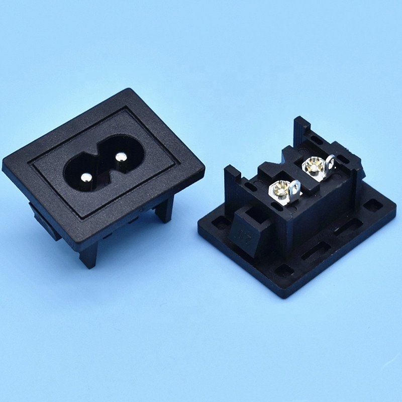 Iec320 Female Power AC Connector Socket IEC C8 Plug