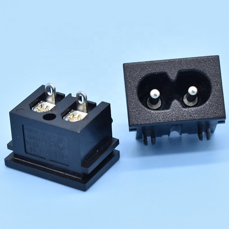 Iec320 Female Power AC Connector Socket IEC C8 Plug