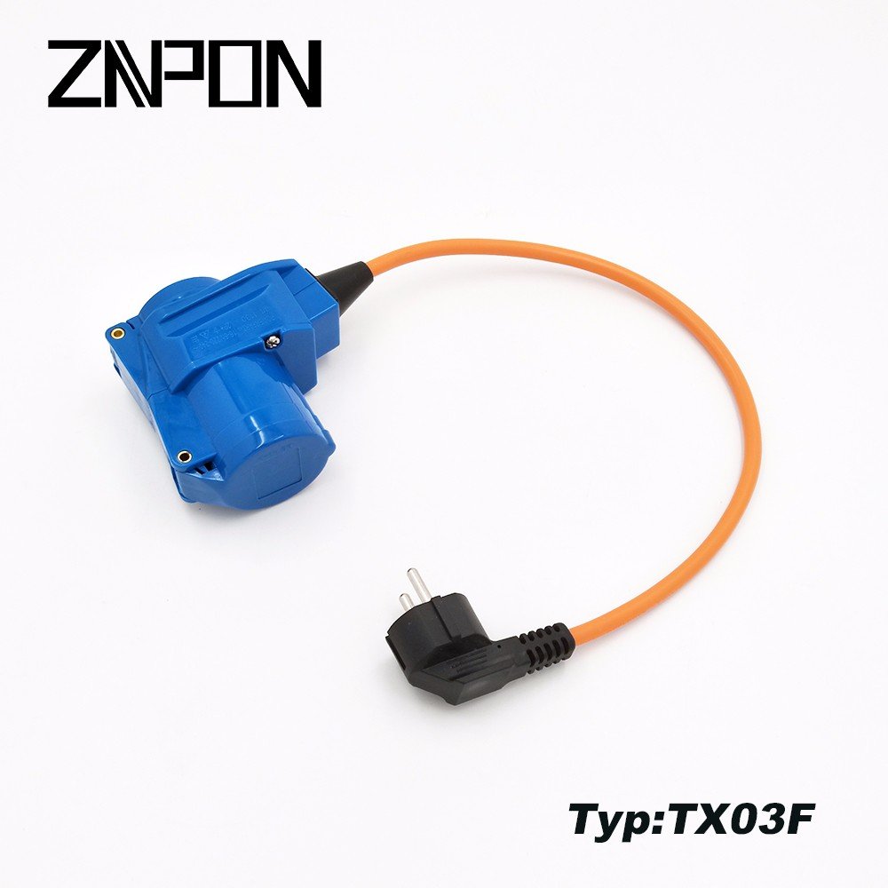 Factory price 16A CEE plug to Schuko socket IP44 adapter 16A CEE Plug to 16A Schuko Socket