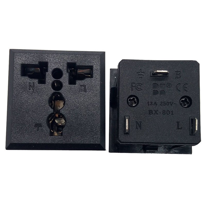 Manufacturer Universal AC outlet BX-801 universal electric PDU socket 3 pin plug multi plug wall socket