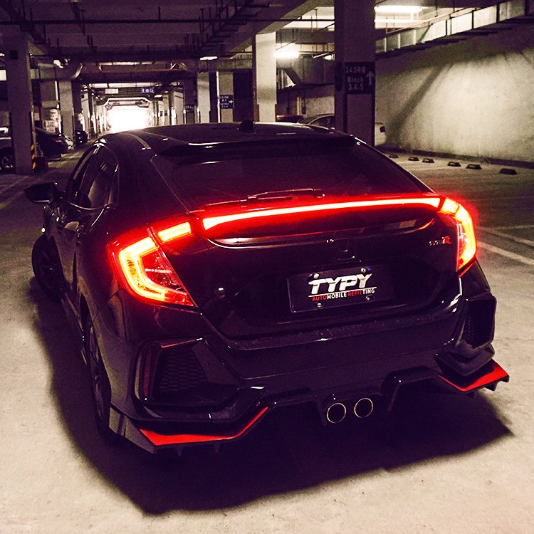 Car Rear Spoiler Lamp Accessory Part Plug and Play Tail Lamp Tail Light for Civic Hatchback