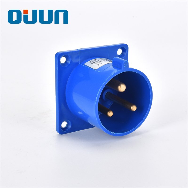 Promotion high quality industrial power plug ip44 3p panel mount plug