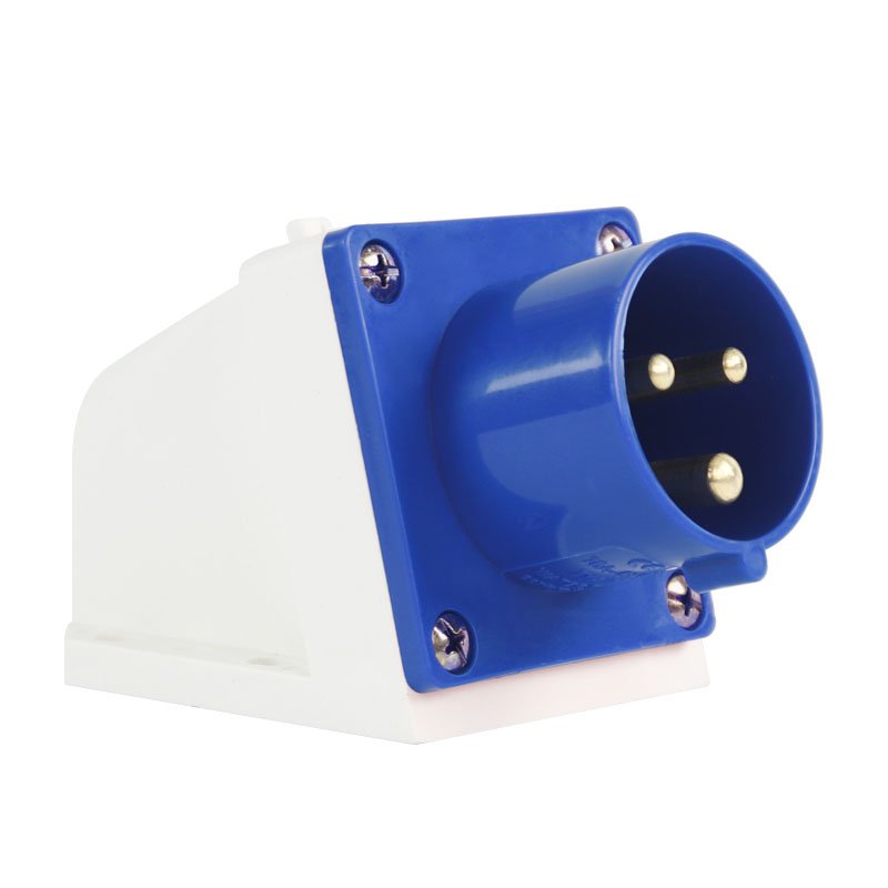 ZZ613 2P+E 220V IP44 Concealed reverse insertion three core 16a industrial plug