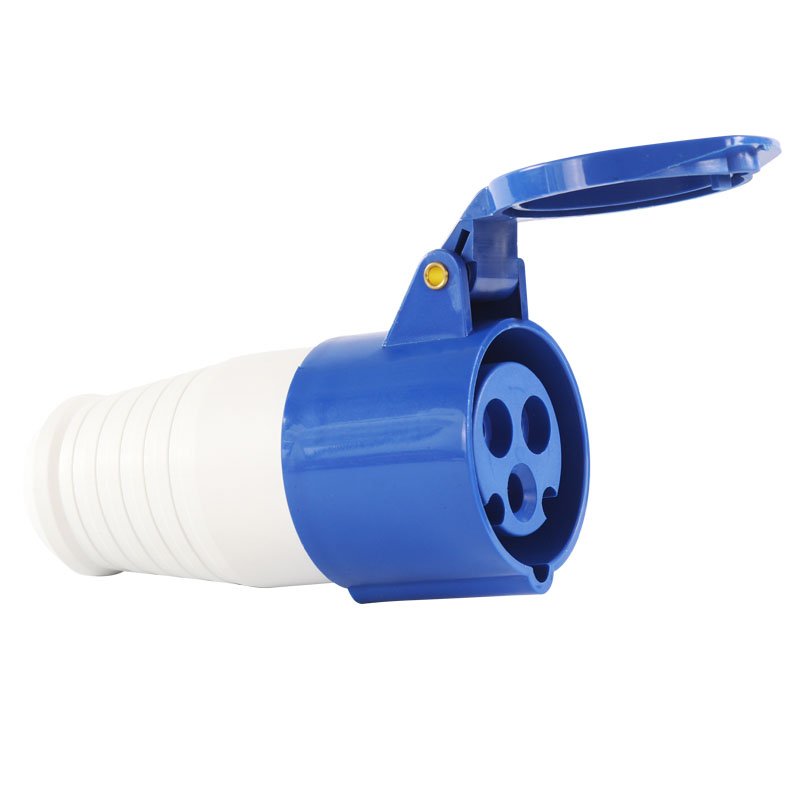 ZZ613 2P+E 220V IP44 Concealed reverse insertion three core 16a industrial plug