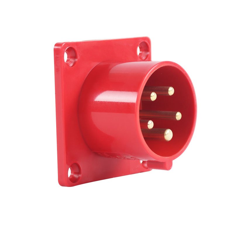 ZZ613 2P+E 220V IP44 Concealed reverse insertion three core 16a industrial plug