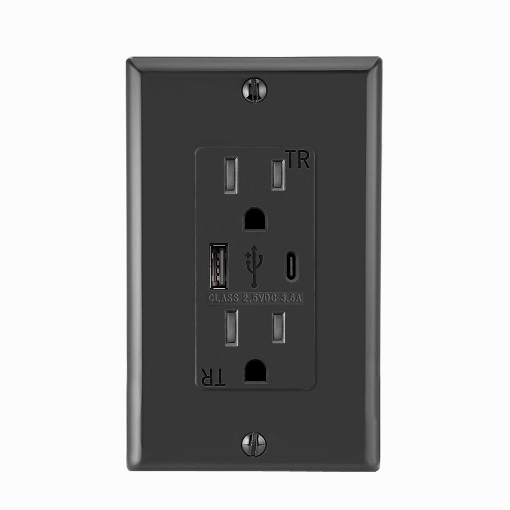 Superb FTR15C-3600 125v electrical plug socket outlet with usb wall charger