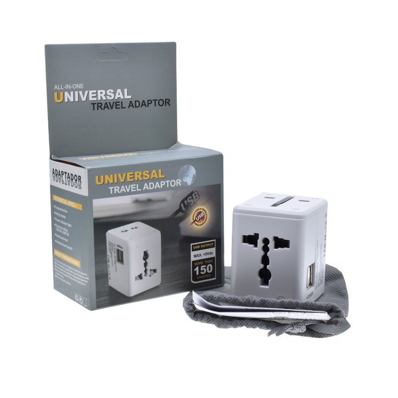 Hot China multifunction universal travel adapter with USB port charger for Smart Phone 5V 1A usb plug adapter