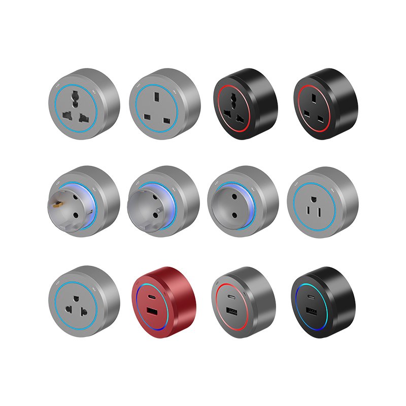 DC 250V/10A/2500W Removable power rail plug red blue uk Movable power track plug USB 3.1A