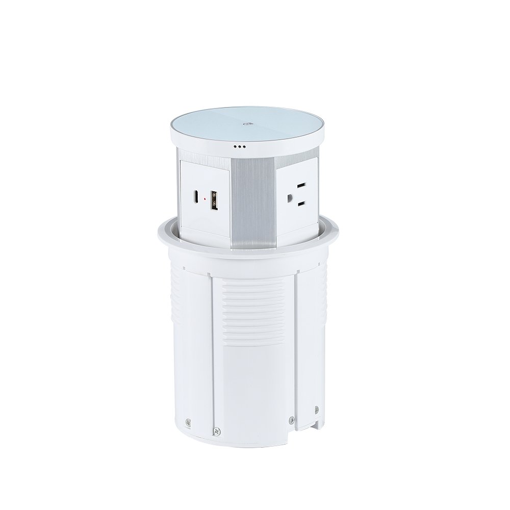 Water Proof Motorized pop up outlets Usb Support hidden sockets electric Wireless Charging Plug Socket For Smart Home