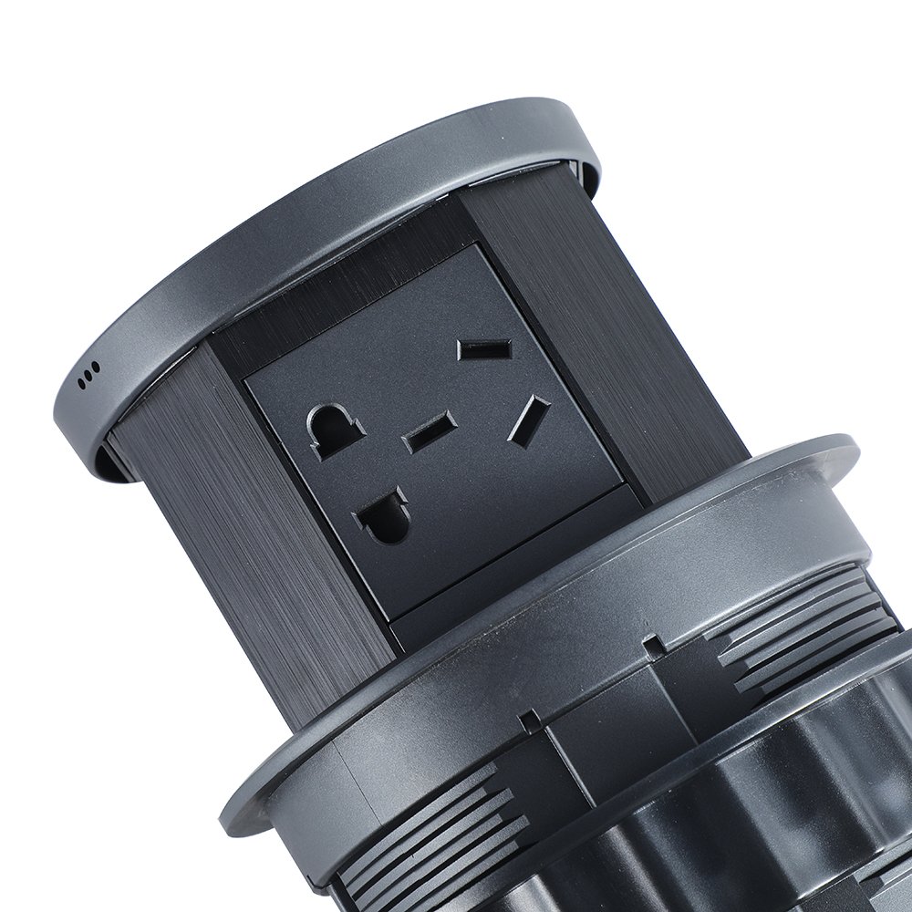 Water Proof Motorized pop up outlets Usb Support hidden sockets electric Wireless Charging Plug Socket For Smart Home