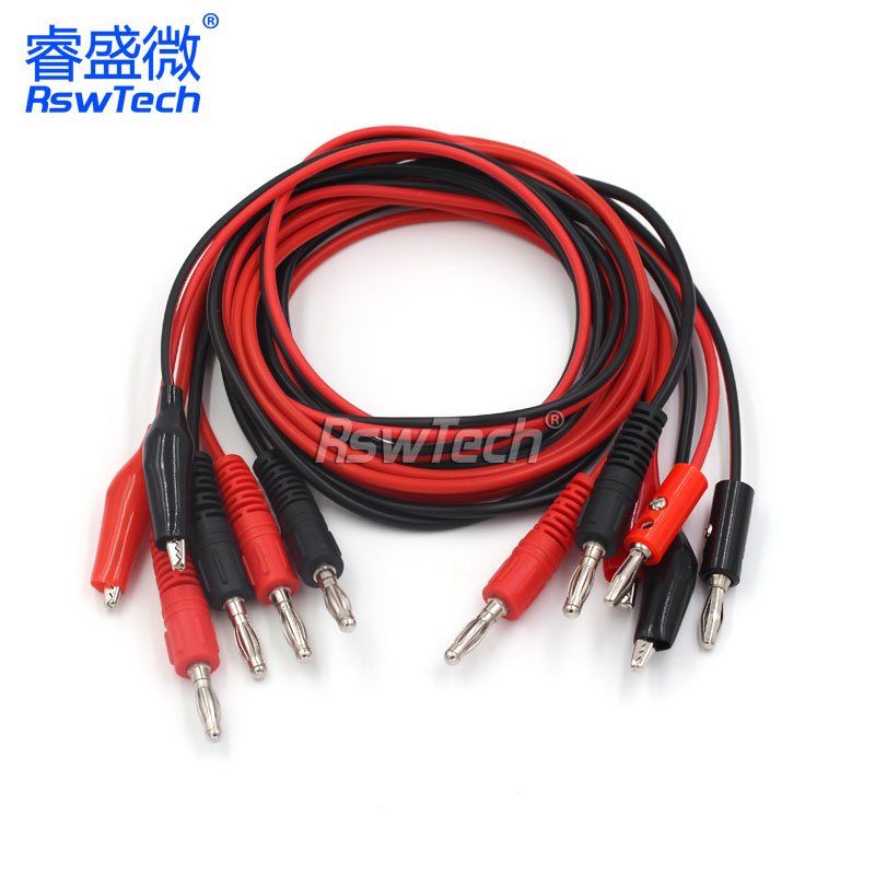 Plug Cable Quick Crocodile Alligator Clips With Wire Connector Retaining Clip Nail Clip With Wire Banana To Banana Cable