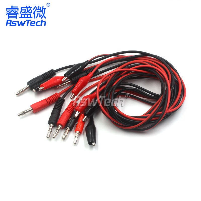 Plug Cable Quick Crocodile Alligator Clips With Wire Connector Retaining Clip Nail Clip With Wire Banana To Banana Cable