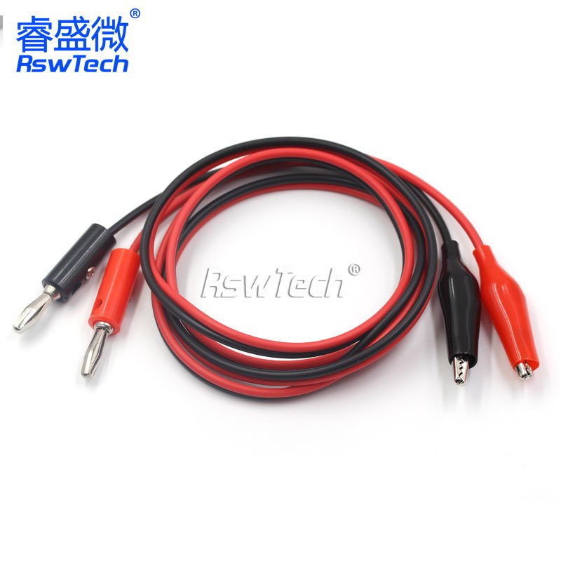 Plug Cable Quick Crocodile Alligator Clips With Wire Connector Retaining Clip Nail Clip With Wire Banana To Banana Cable