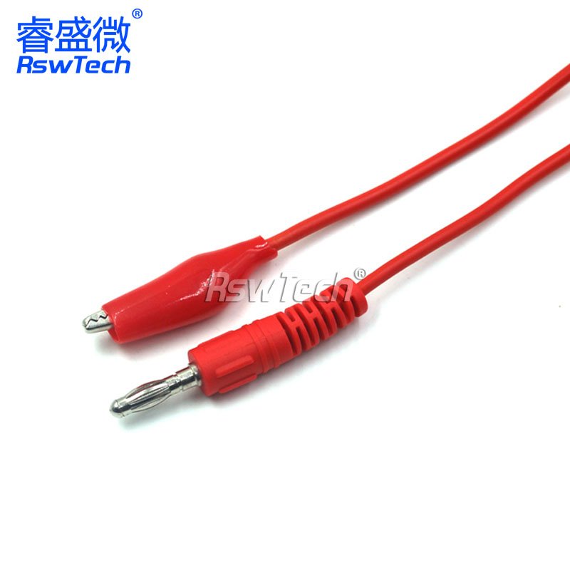 Plug Cable Quick Crocodile Alligator Clips With Wire Connector Retaining Clip Nail Clip With Wire Banana To Banana Cable