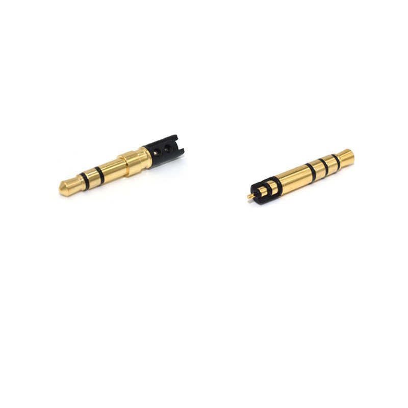 High Quality Gold plated male 3.5MM stereo 4pole earphone plug
