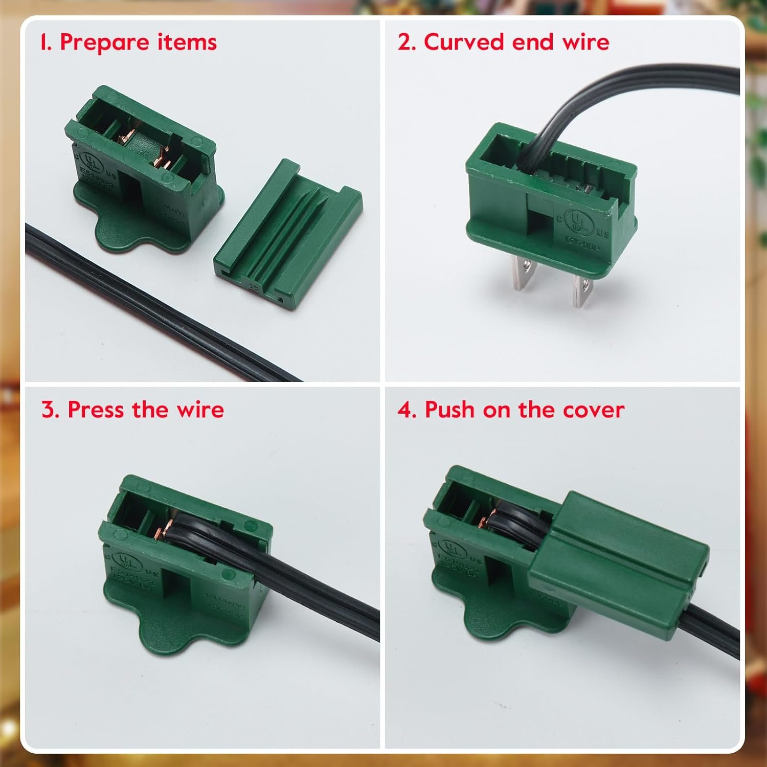 UL 125V 8AMP SPT-1/SPT-2 male and female vampire plug