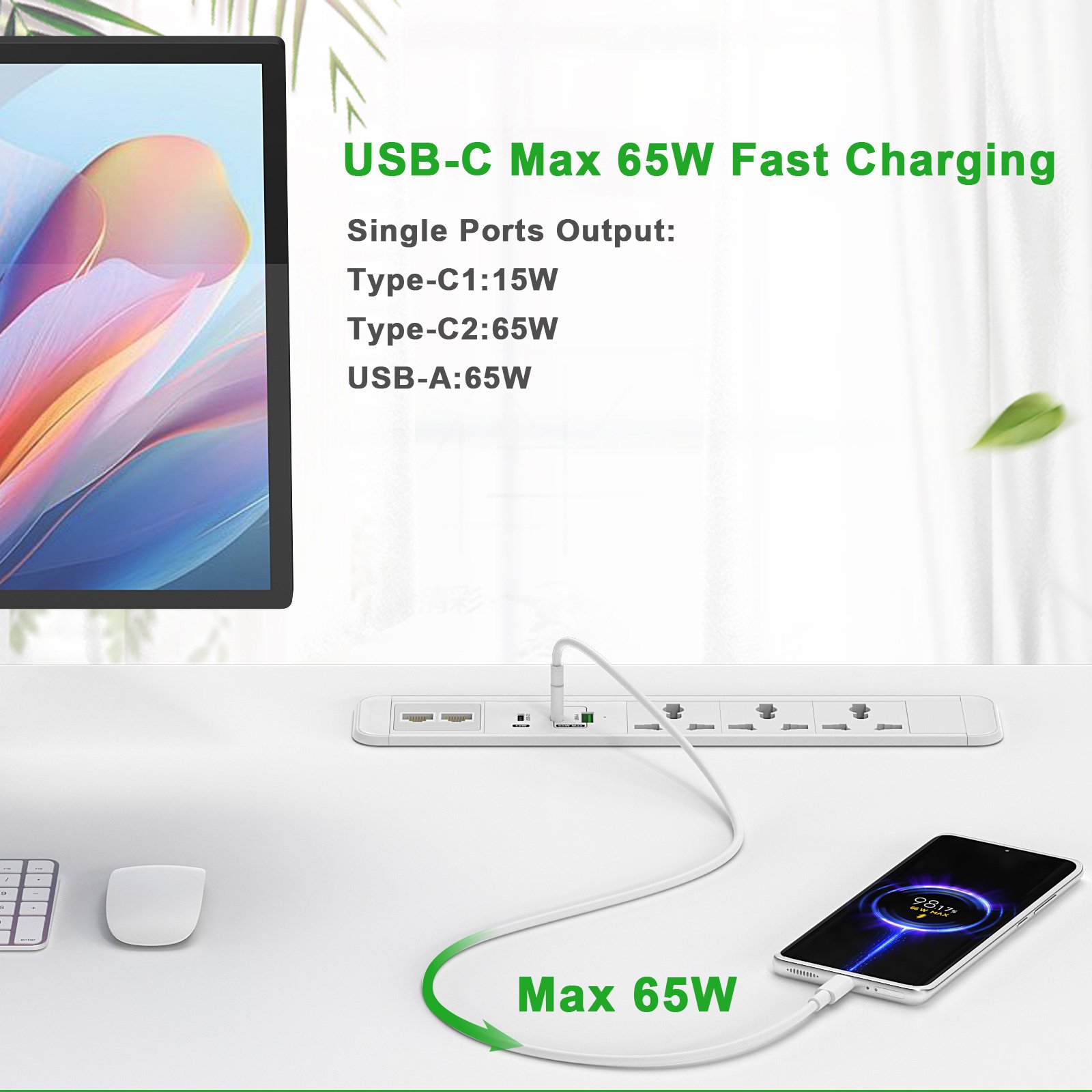 Universal Power Strip with Usb Port Type G Plugs And Sockets Furniture Hidden Power Outlet Desk Power Outlet Recessed