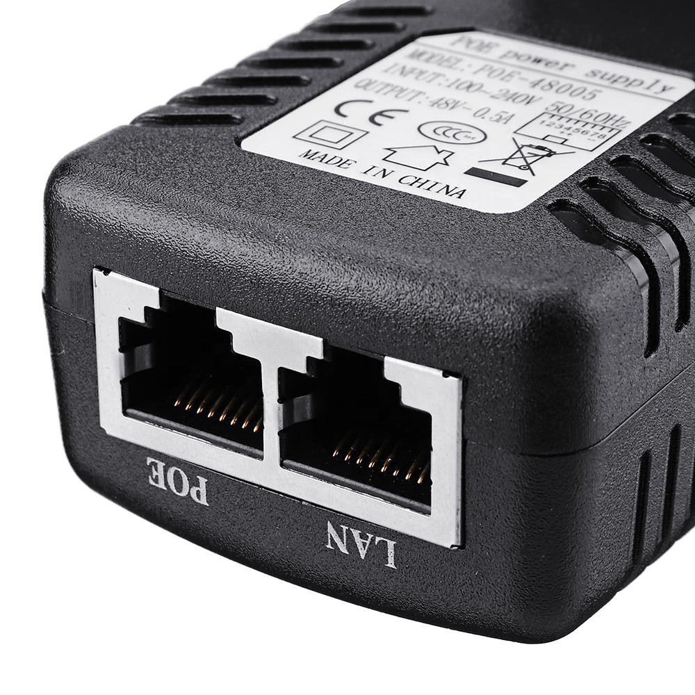 EU Plug CCTV Security 12V/15V/18V/24V/48V POE Wall Plug POE Injector Ethernet Adapter IP Camera Phone PoE Power Supply