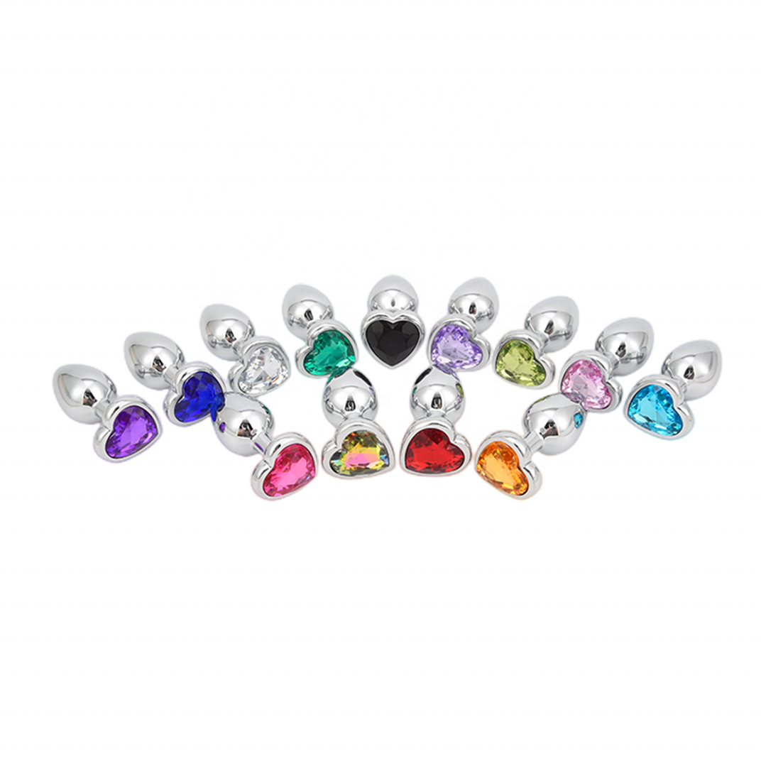 Hot selling metal anal canal toys heart steel waterproof anal canal butt plug anal canal toys Sex Toy USA