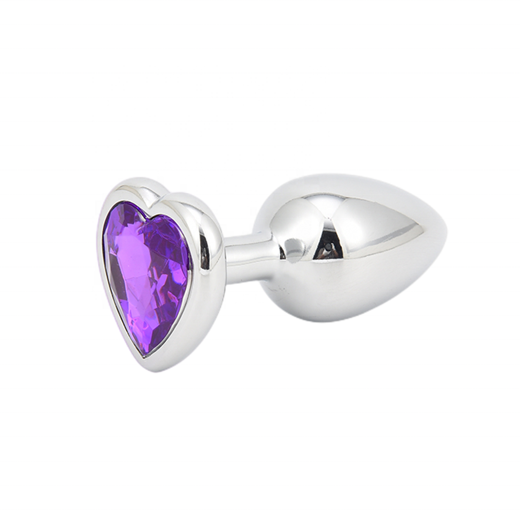 Hot selling metal anal canal toys heart steel waterproof anal canal butt plug anal canal toys Sex Toy USA