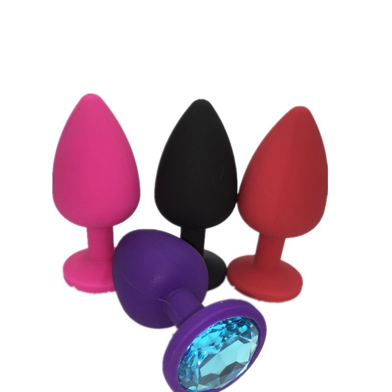 Silicone Anal Plug Removable Jewel Decoration Butt Plug Sex Toys Prostate Massager Anal Sex Toys For Couple Gay