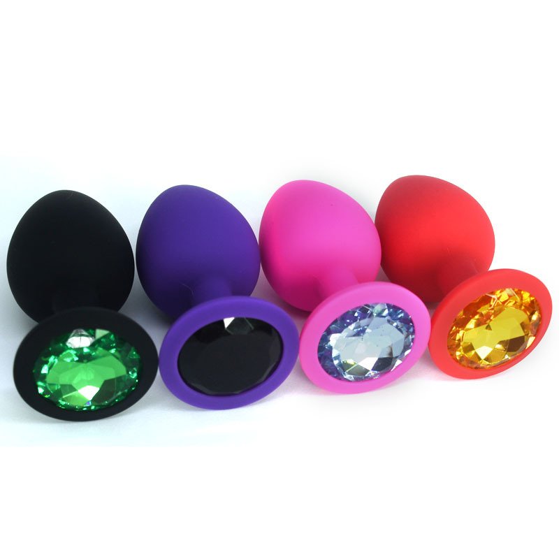 Silicone Anal Plug Removable Jewel Decoration Butt Plug Sex Toys Prostate Massager Anal Sex Toys For Couple Gay