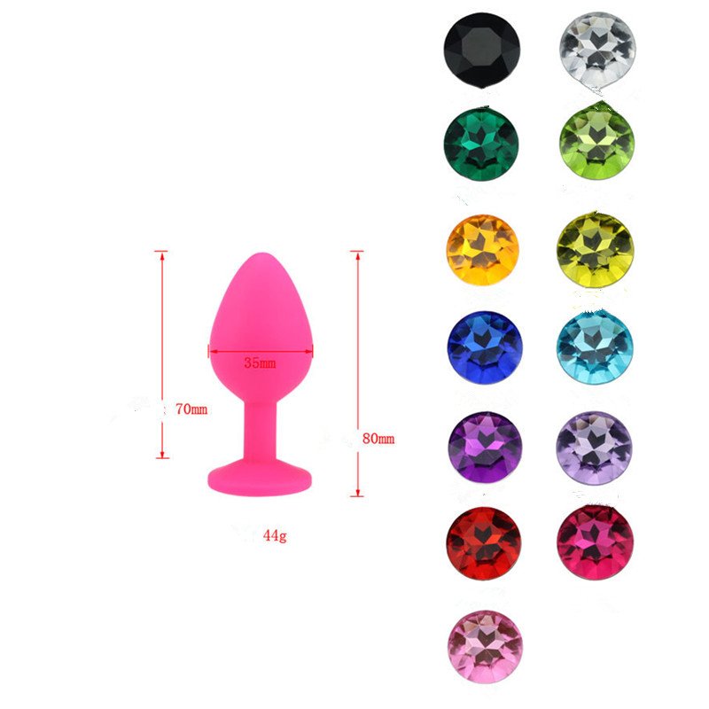 Silicone Anal Plug Removable Jewel Decoration Butt Plug Sex Toys Prostate Massager Anal Sex Toys For Couple Gay
