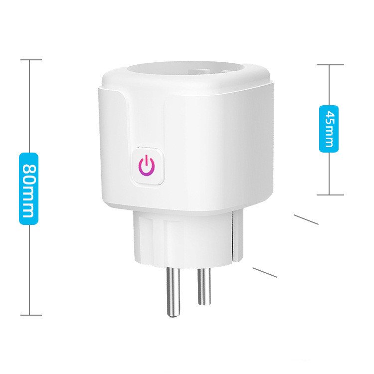 Tuya WiFi Smart Socket 16A 20A EU UK Plug Supports Smart Life APP Voice Control Power Monitor Timer Outlet for Google Home Alexa