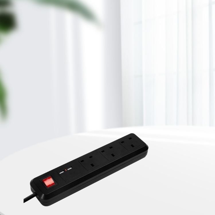 2 3 4 Way USB Outlets Extention Cord Fashion Portable Surge Protector Extension Lead Cord Plug Socket