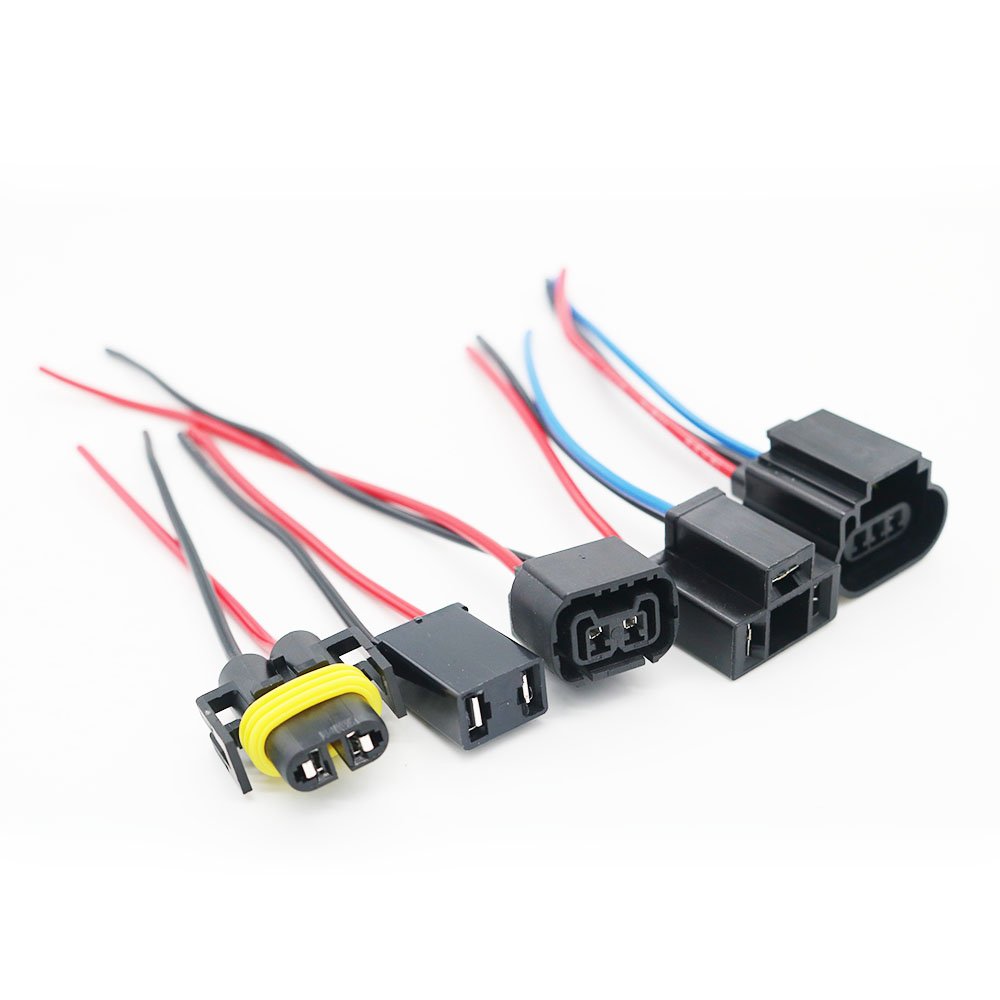 H4 H7 H11 H13 H16 5202 Female Adapter Sockets pigtail Wiring Harness Connector Holder Plug For Headlight Fog Light Retrofit