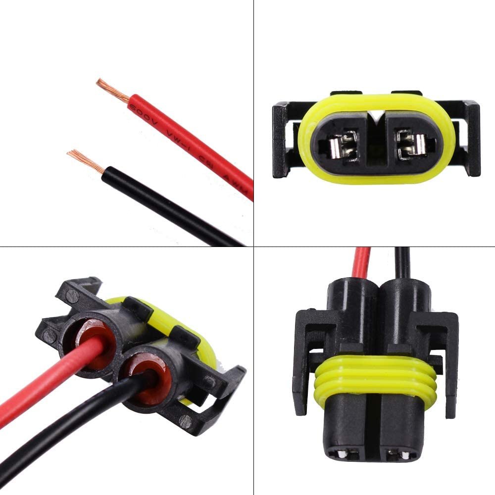 H4 H7 H11 H13 H16 5202 Female Adapter Sockets pigtail Wiring Harness Connector Holder Plug For Headlight Fog Light Retrofit