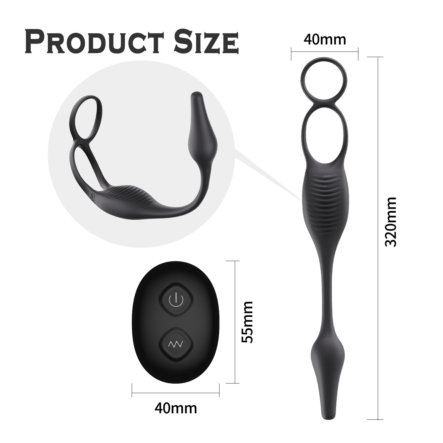Food Grade Material beautiful buttocks Anal Plug Wireless Control nice butt pull beads 10 Vibrating Anal Plug