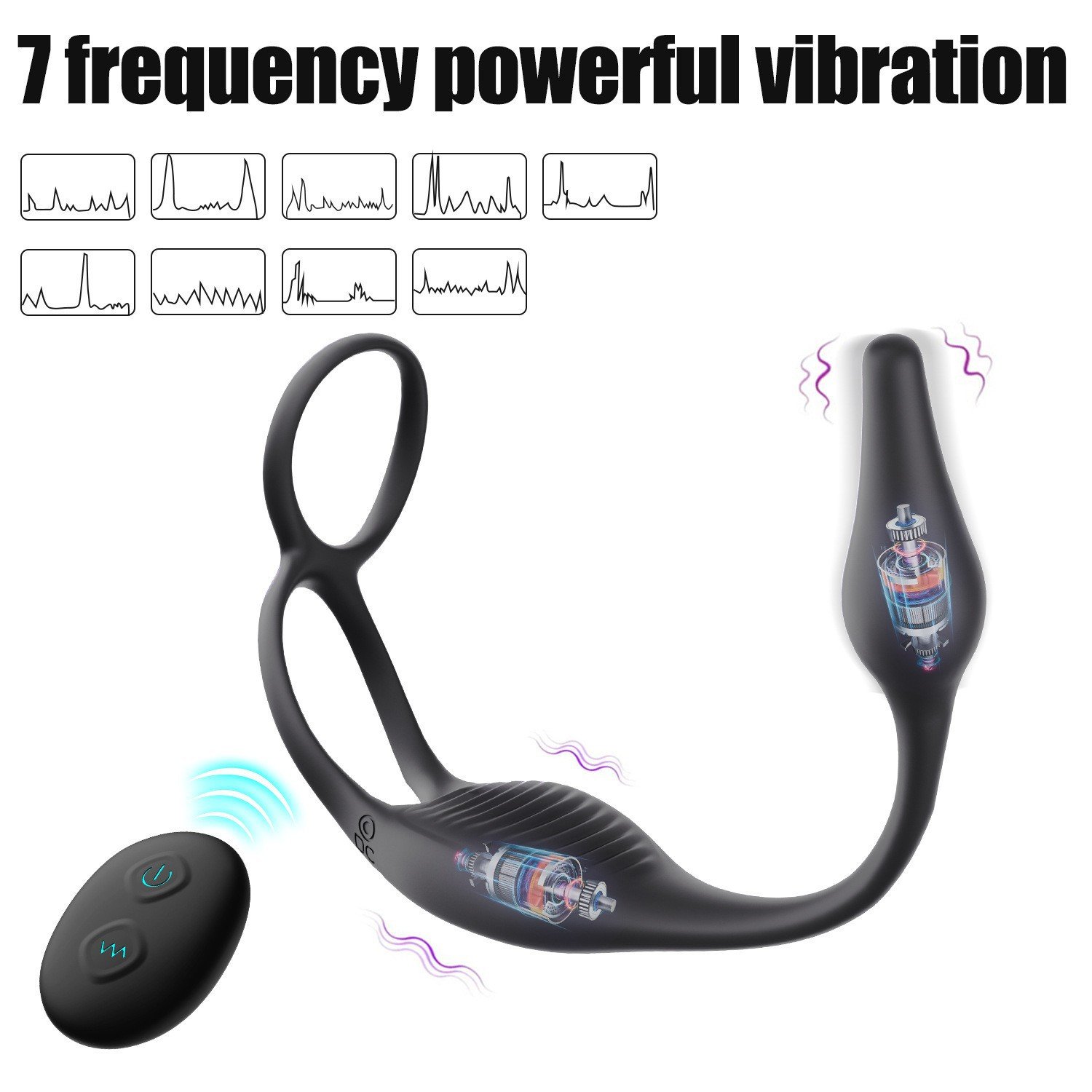 Food Grade Material beautiful buttocks Anal Plug Wireless Control nice butt pull beads 10 Vibrating Anal Plug