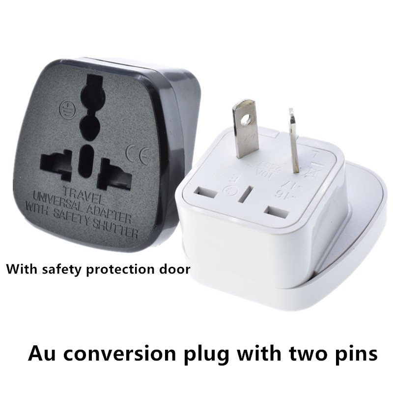 Universal to China travel plug adapter with safety protection door US/EU/UK to AU plug SS-17Australia, New Zealand, Argentina