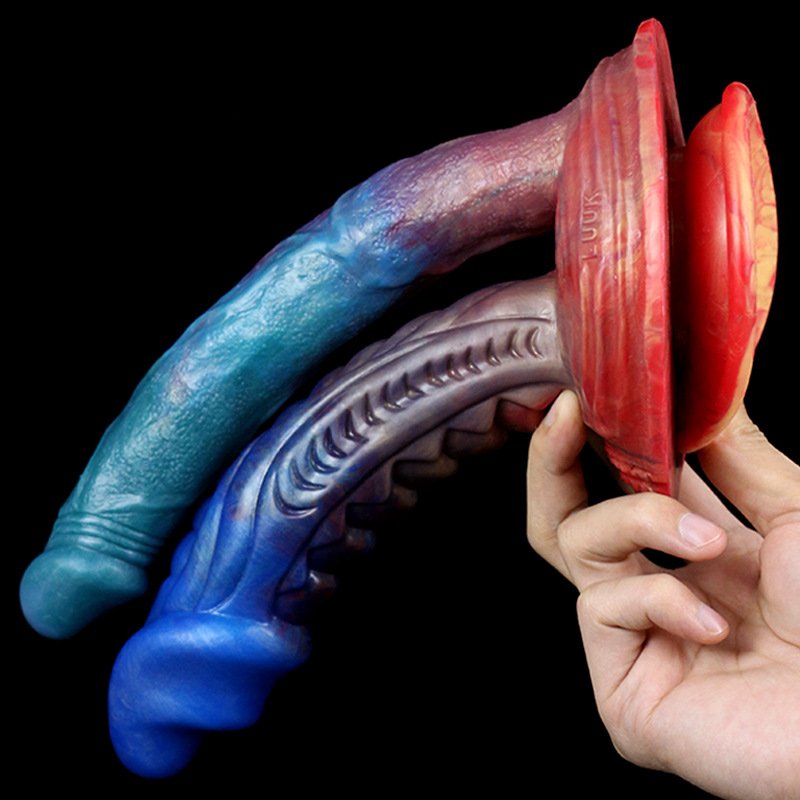 LUUK silicone double head dildo vagina anal plug fantasy lesbian dildo massage wand vagina anal masturbate sex toys for women
