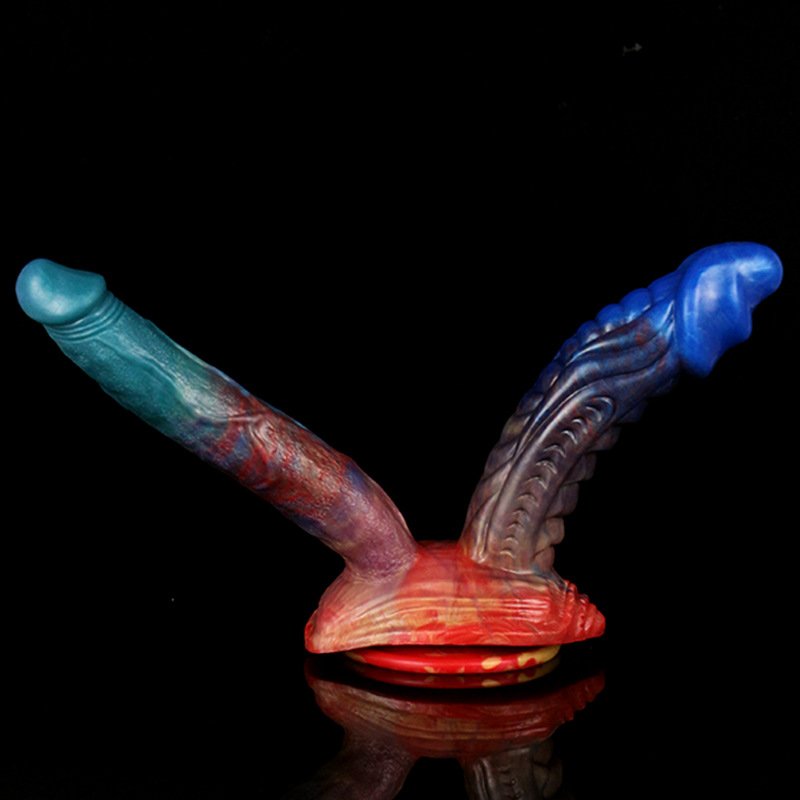 LUUK silicone double head dildo vagina anal plug fantasy lesbian dildo massage wand vagina anal masturbate sex toys for women