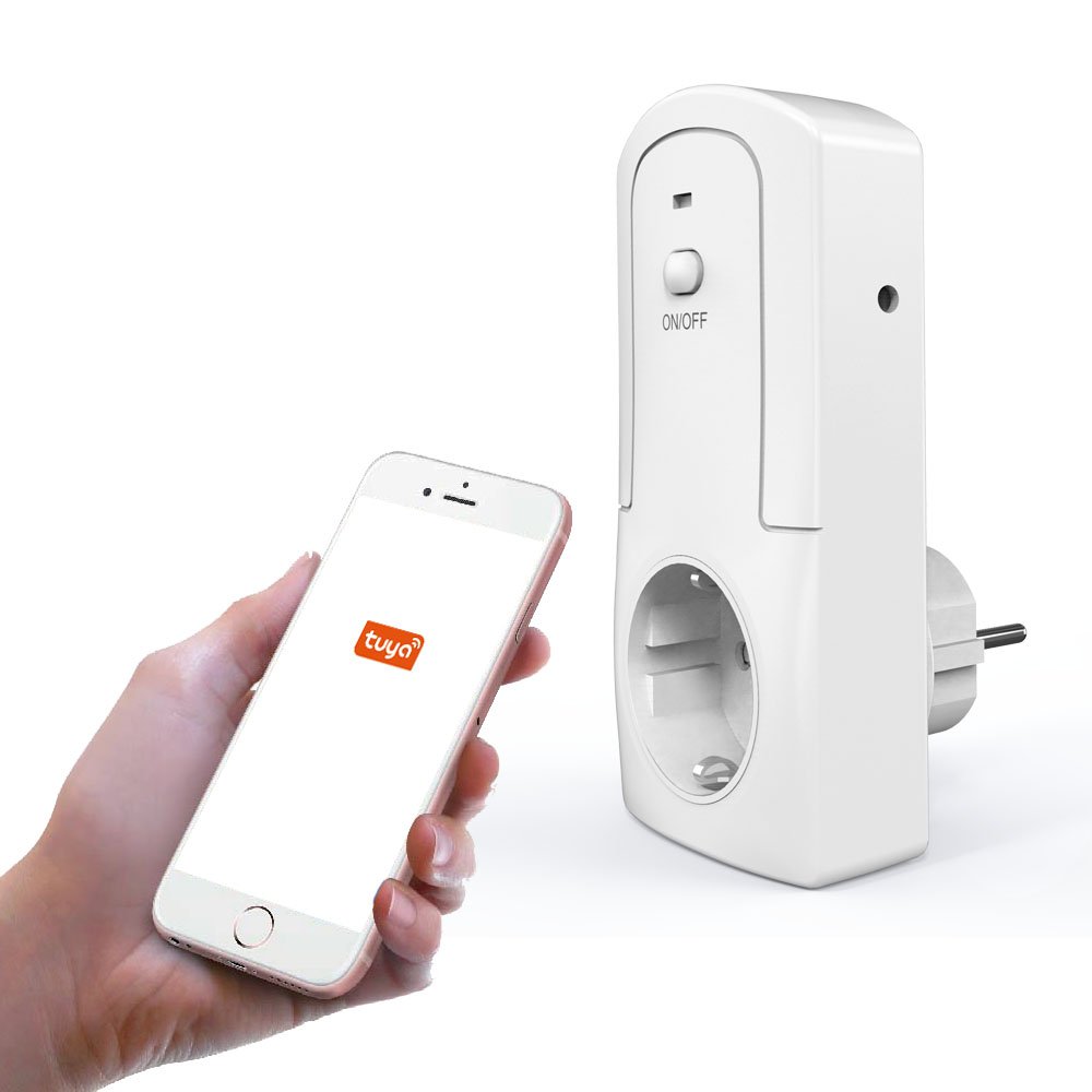Tuya Smart Wireless Electric Remote Outlet Switch Plug In Type With Power Meter Function